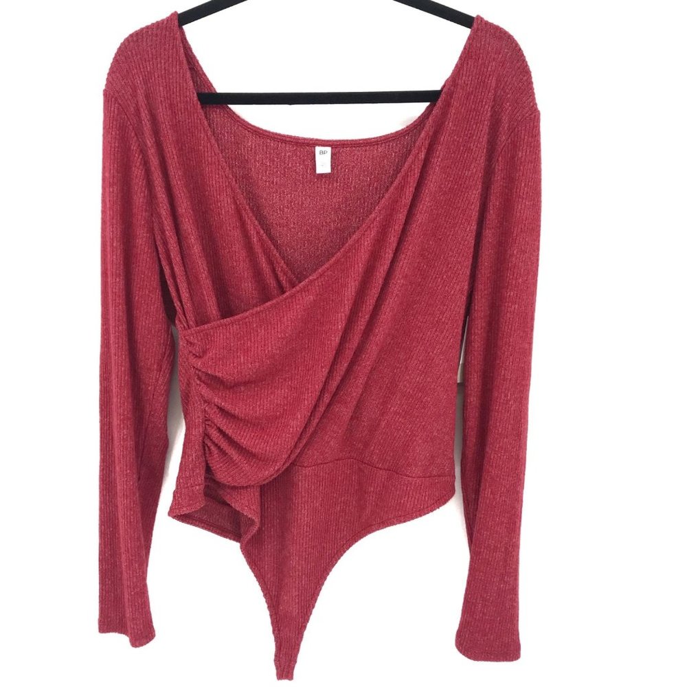 NWT BP Knit Wrap Front Ruched Bodysuit 2X - Picture 2 of 7